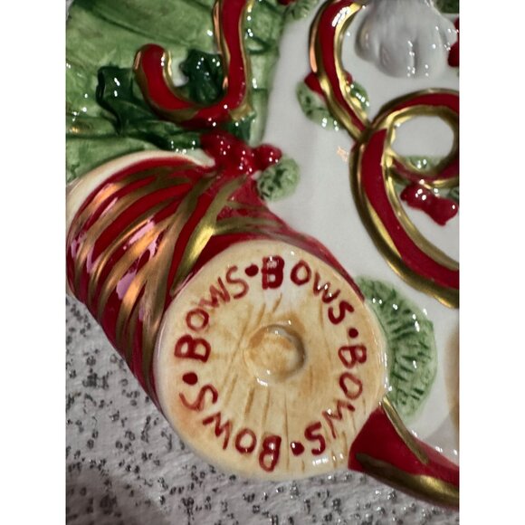 Fitz and Floyd Kitty Kringle Canapé Plate – Brand New in Box 🎄🐾 - Picture 7 of 12